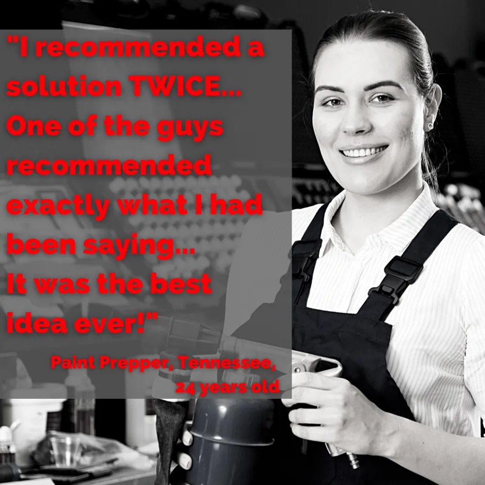 Quote card: “I recommended a solution TWICE… One of the guys recommended exactly what I had been saying… It was the best idea ever!”